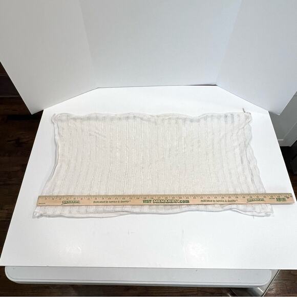 Lauren Ralph Lauren Knit White Cream King Pillowcase Shams Zippered x2 (TWO) - Picture 6 of 12